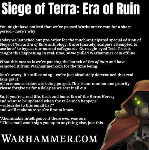 Siege of Terra: Era of Ruin – Thoughts on the Pre-order Pause